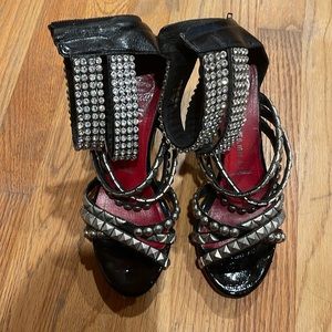 Jeffrey Campbell “Mel” Rhinestone & Studs Sandals size 8
